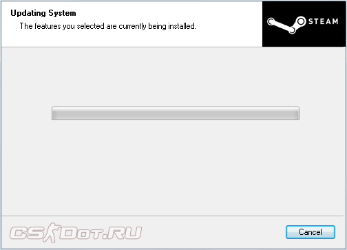 прогресс процесса установки Steam прогресс процесса установки Steam