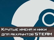 Имена ники аккаунта STEAM